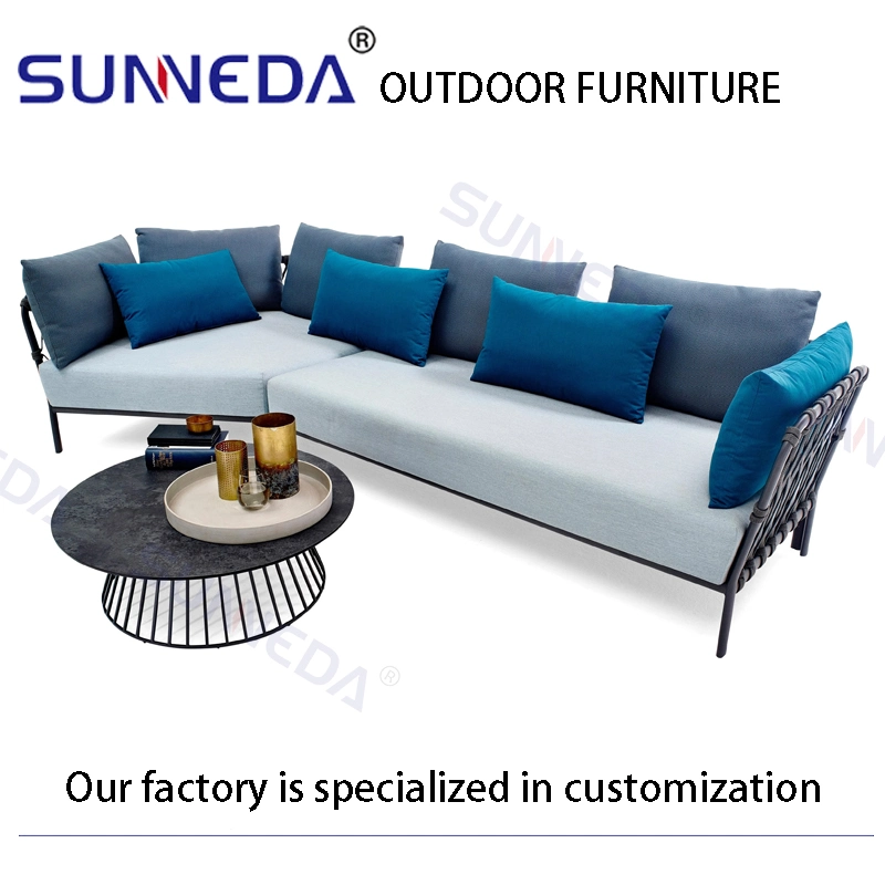 Leisure Hotel Patio Outdoor Aluminum Upholstery Sofa Furniture