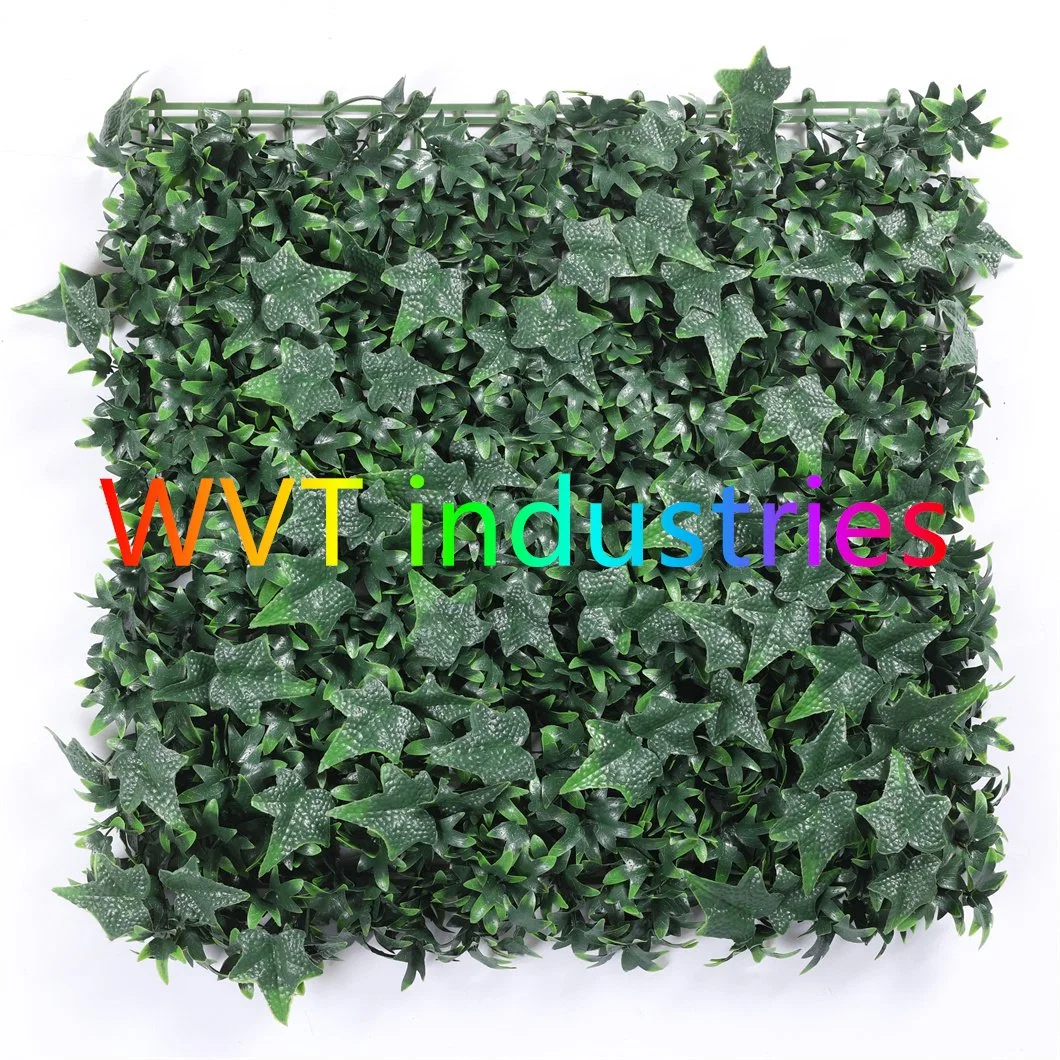 Anti UV Artificial Plastic IVY Foliage Faux Boxwood Vertical Garden Green Plant Wall Vines