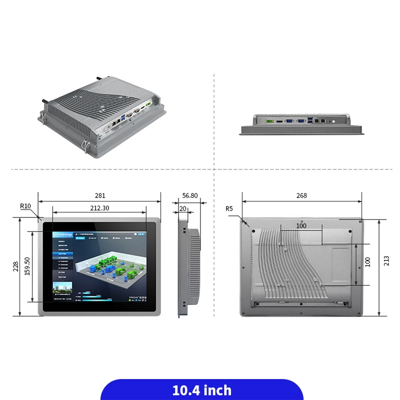 Résistif ou 10 points de projection Capacitif Touch OEM ODM 15 pouces Android Ordinateur embarqué PC industriel Panneau 1024X768