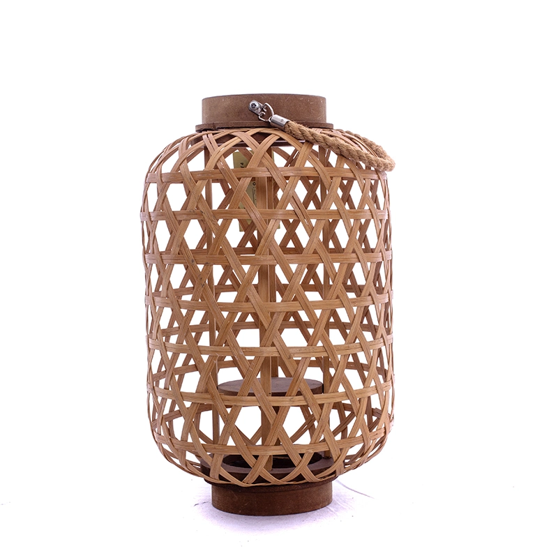 Different Shape Handmade Bamboo Lantern Candle Holder Factory Price