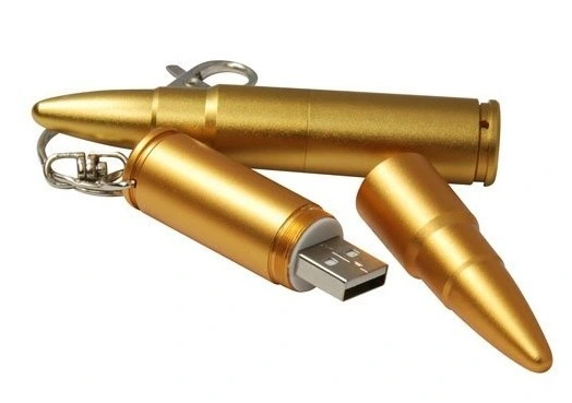 Chaveiro de metal Bullet Shape 32GB, 64GB DOM promocional de 8 GB de memória flash USB USB 3.0 o logotipo personalizado de unidades flash USB128GB