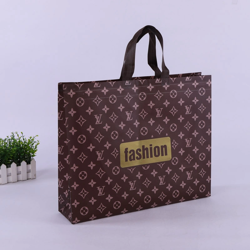 Fashion Fine Brown PP Non Woven Fabric Tote Shopping Packaging Bag