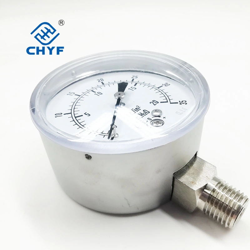 Chyf Pneumatic Pump Gauge Pressure Meter Radial Mount Pneumatic Tools