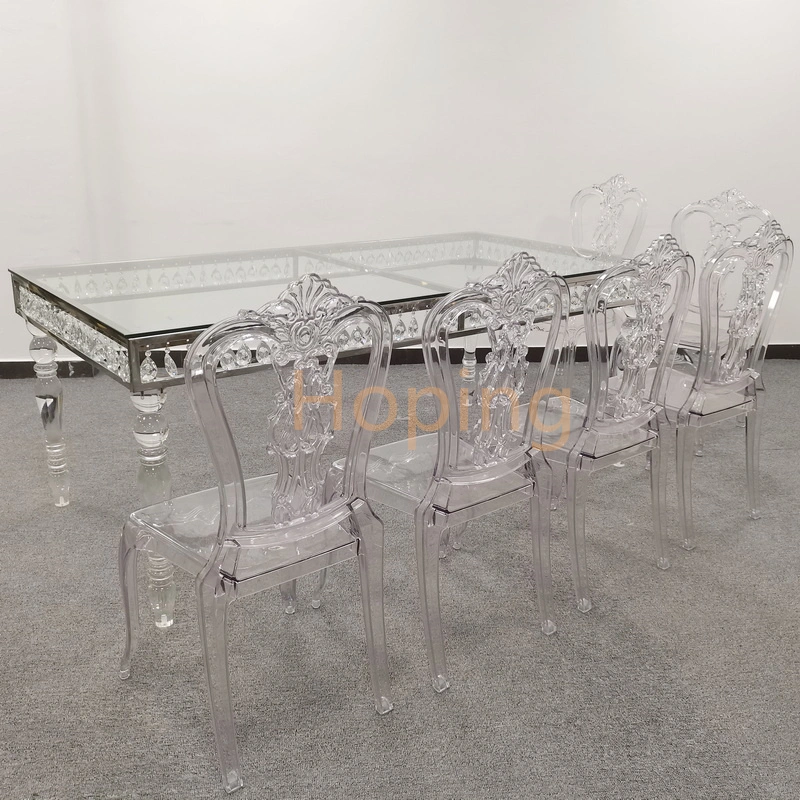 Clear resina Cristal Bella Princess Chiavari Boda Restaurante Muebles comedor Presidente