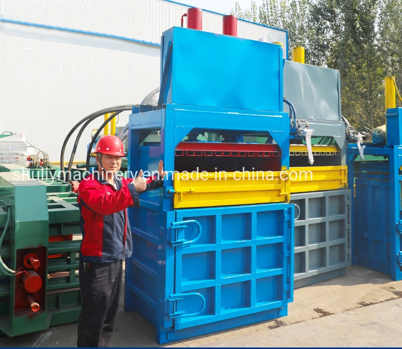 Small Vertical Type Waste Clothing Film Scrap Baler