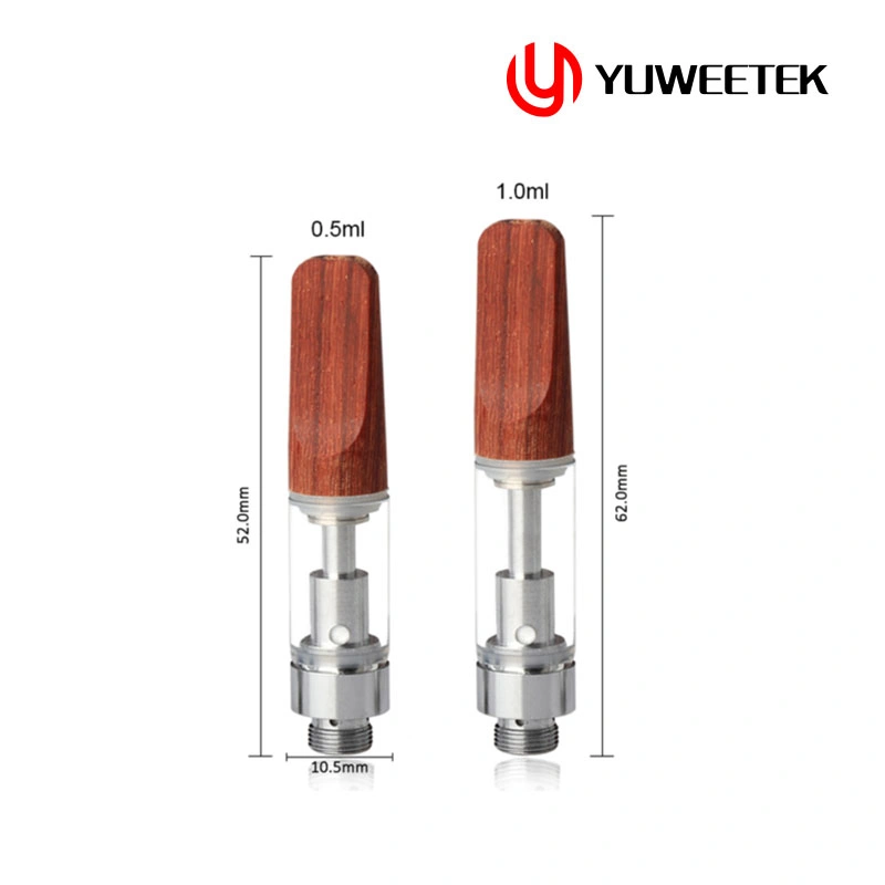 RW-C15 Wood Tips Carts Cell 510 Thread Empty Disposable/Chargeable Vapes Oil Wax Cartridges 1ml 1gram 1g