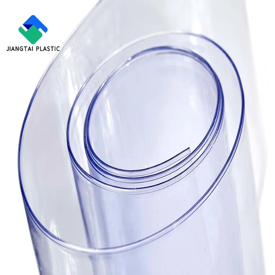 Plástico Jiangtai calidad Super claro Película Transparente Super suave de PVC transparente rollo de película