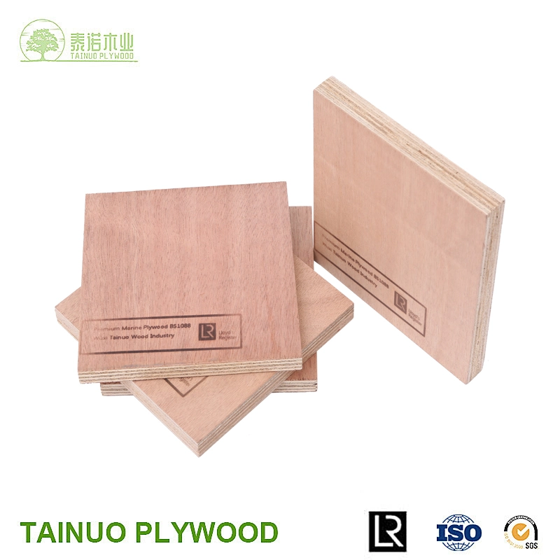 Waterproof A Grade Red Okoume Wood Grain Plywood