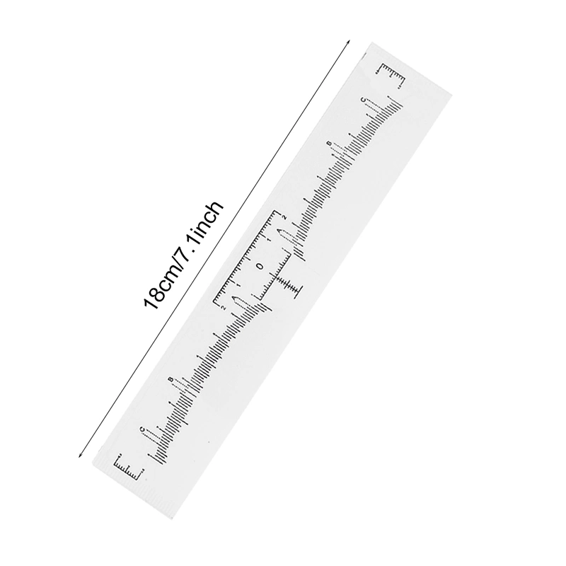 Etiqueta Privada Microblading Mayorista/Proveedor de herramientas de medición de la forma de cejas Regla de etiqueta de Galería para la formación