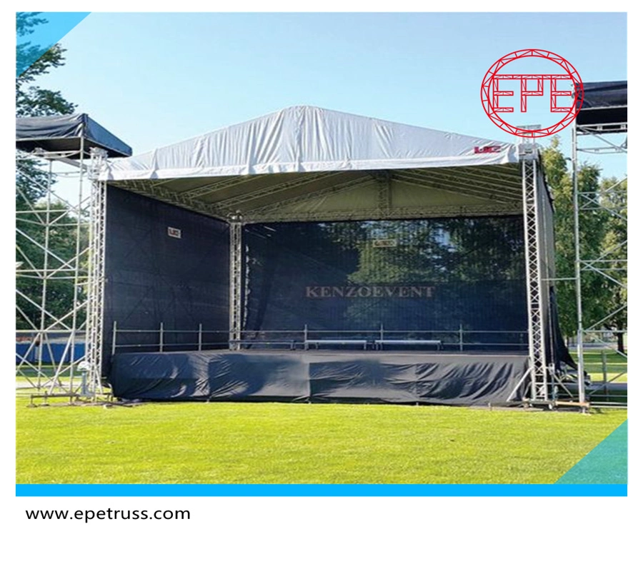 Escenario de concierto de la armadura del techo de la etapa de la pantalla con elevación de la armadura de la torre