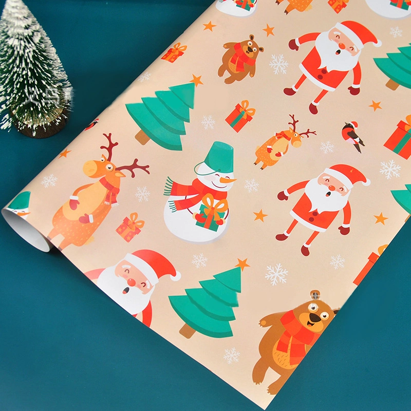 Custom подарок букет упаковочная бумага Рождество шоколад вальцы логотип праздник упаковочная бумага