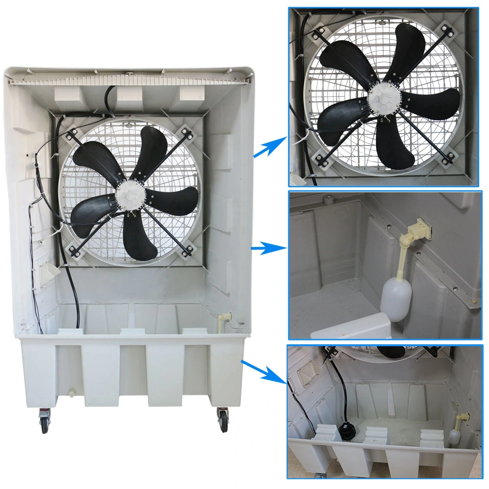 Big Portable Household Evaporative Air Cooler Fan with 150L Water Tank