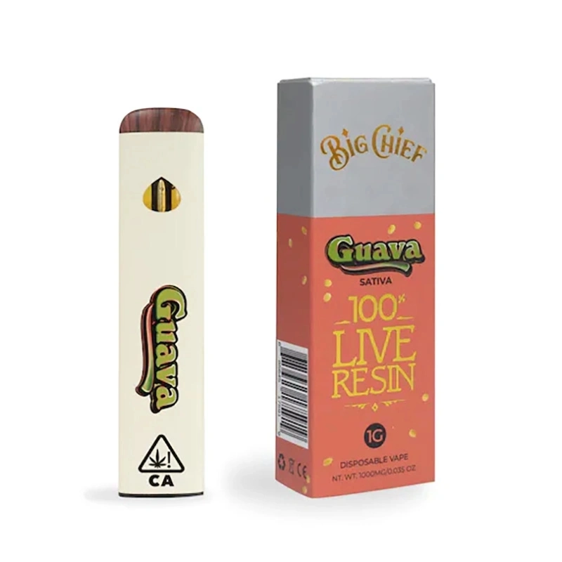 Grand chef Live hybride de résine Sativa Vape stylos jetables vide 1ml 1000mg Pods 280mAh batterie pour l'huile épaisse E Cigarettes Chargeur USB Starter Kits