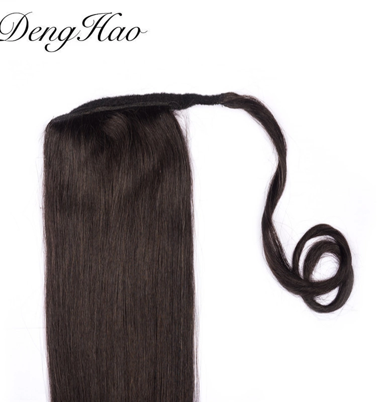 100% Human Remy Hair Premium Heat Resistant Synthetic Draw Ponytail Hair Extensions