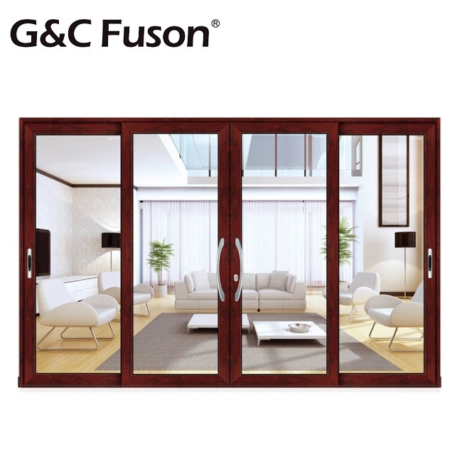 Foshan Burglar Proof Anodized Black Aluminium Big Sliding Doors Standard Aluminium Sliding Door Sizes Manufacturers