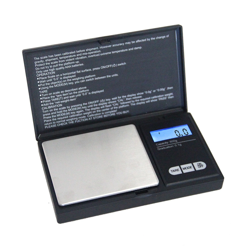 500g/0.1g 200g/0.01g High Precision Electronic Scales Jewelry Pocket Digital Scales