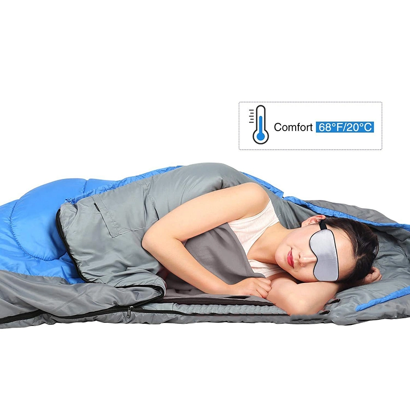Saco de dormir em velo com cobertor de campismo Zipper