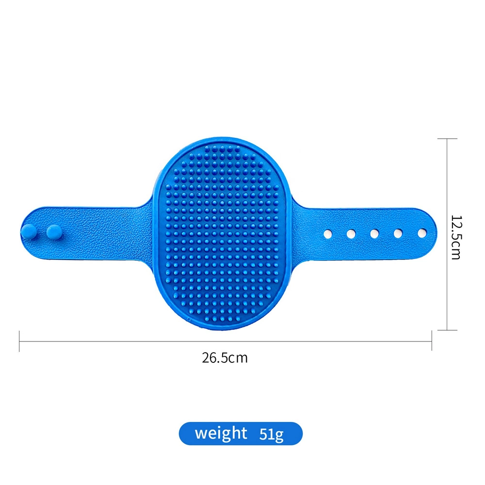 Pet Grooming Bath Brush Pet Bath Brush Rubber Comb Pet Brush with Adjustable Ring Handle for Long Short Hair Pets