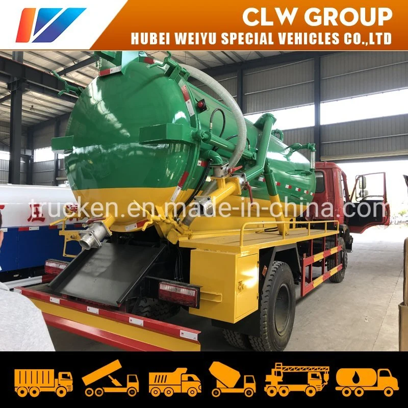 Customized 10, 000liters Vacuum Pump Cleaning Slurries Sludges Sewage Suction Truck