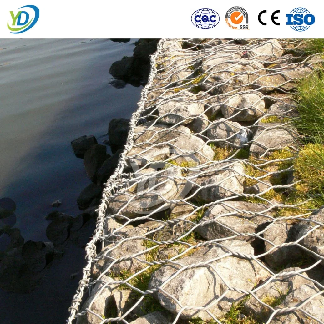 Yeeda Gabion Wall 50X50 China Factory Hexagonal Wire Netting 2.7mm/3.0mm/3.2mm Diameter 80X100mm Zinc Coated Double Twisted Gabions Wire Mesh