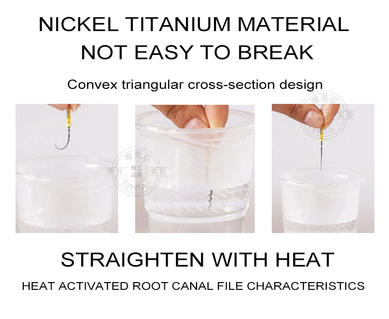 El calor activa Dental Flexible de oro vuela Niti Endo Endodoncia Tratamiento de archivos