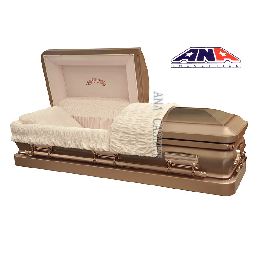 Ana Wholesale/Supplier Factory Directly Price Funeral Supplies 20 Ga Steel Metal Casket