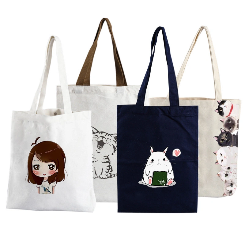 Custom Print 100% Canvas Tote Shopping Cotton Bag Small