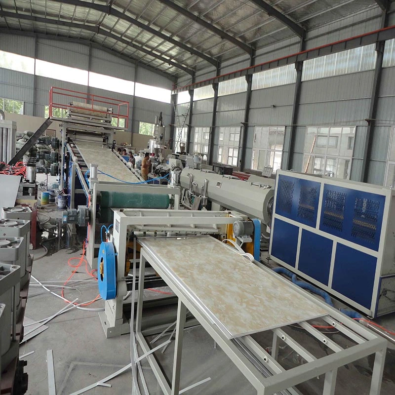 PVC Artificial Marble Board PVC Marble Wall Sheet Plastic UV Lamination Panel Extruder Machine