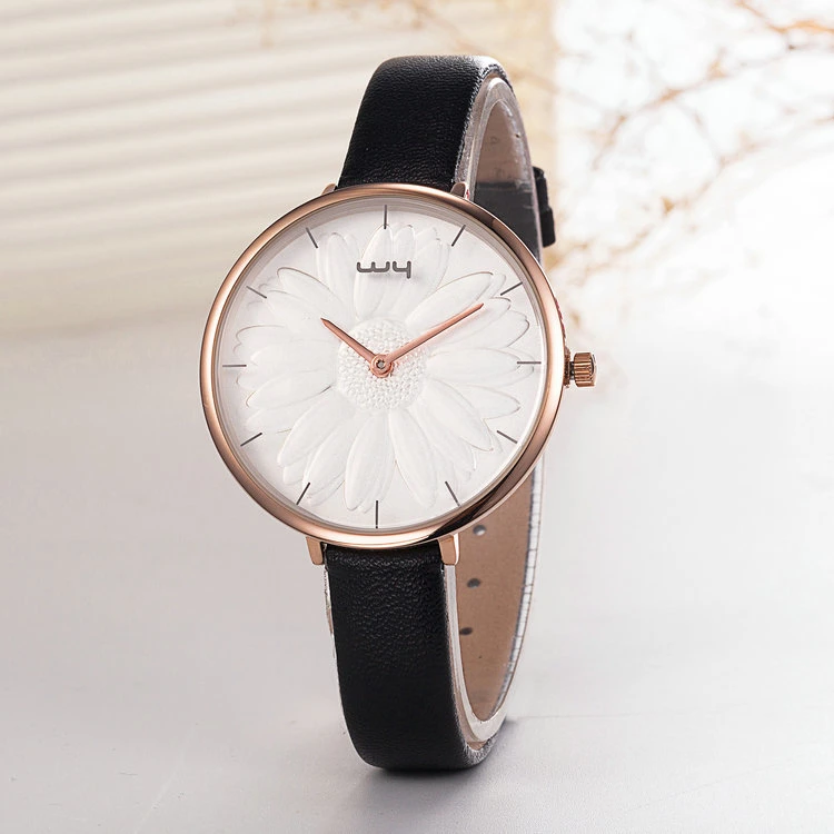 Fashion OEM ODM Leather Strap Gift Woman Fashion Watch (Wy-110C)