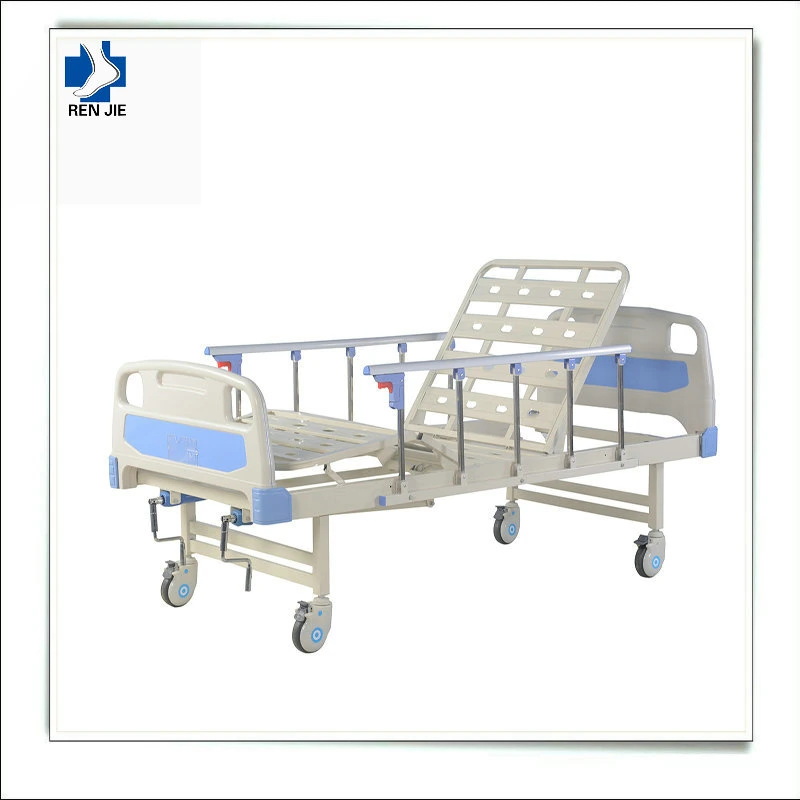 Mobiliario portátil de Clínica plegable Manual ajustable de Enfermería médica de Metal paciente Cama de hospital