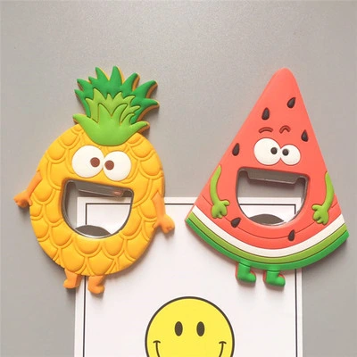 Cute Fruit Bottle Opener Refrigerator Sticker Silicone Opener