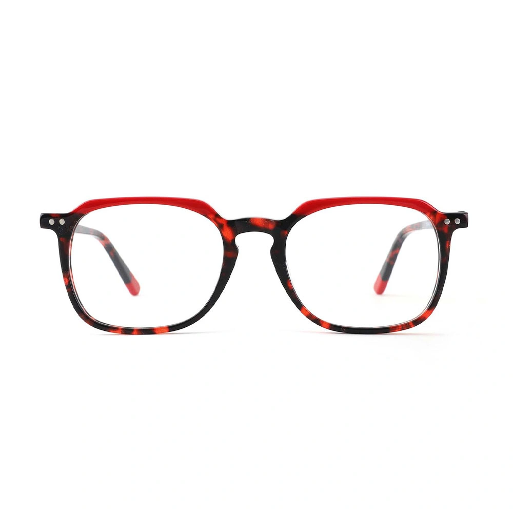 Gd New Arrive Colorful Lamination Acetate Eyeglasses Frames Transparent with Clear Lenses Eyewear