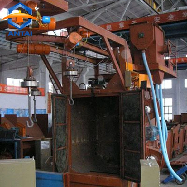 Q378 Series Qingdao Spinner Wheel Blaster Double Hanger Hook Type Shot Blasting Cleaning Machine