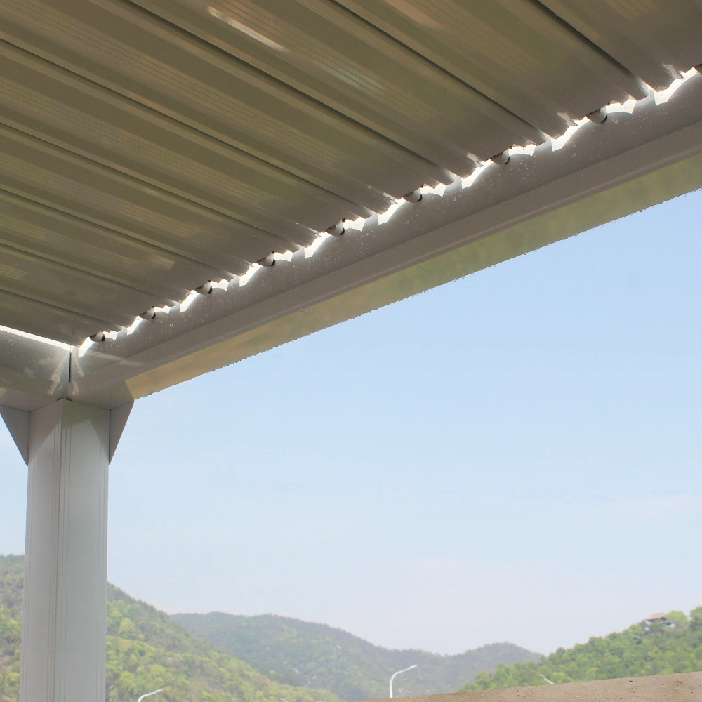 فتحة السقف الخارجية Biotefaring Roof Pergola من الألومنيوم المظلم للماء Gazebo