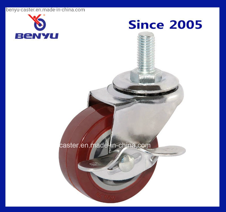 Benyu Caster - Light Duty Industrial Swivel /Rigid /Brake PU Caster and Wheel for Small Carts