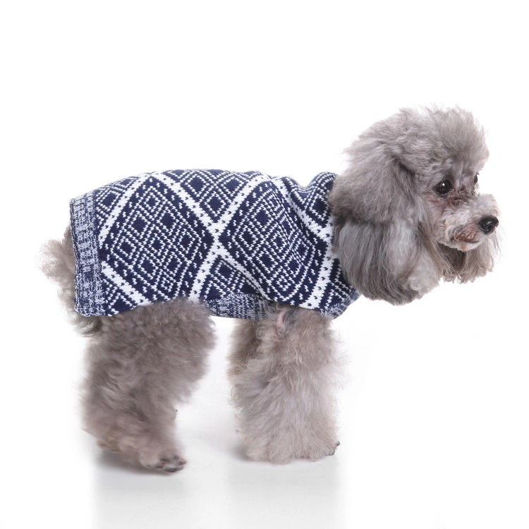 Suéter Dog Dog Roupas Pulôver tecidos para vestuário de Pet Padrão de Grade