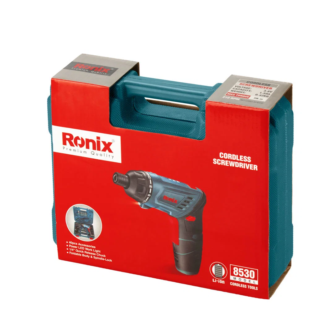 Destornillador eléctrico inalámbrico portátil de batería de ión litio Ronix 8530 3,6V 1,5A