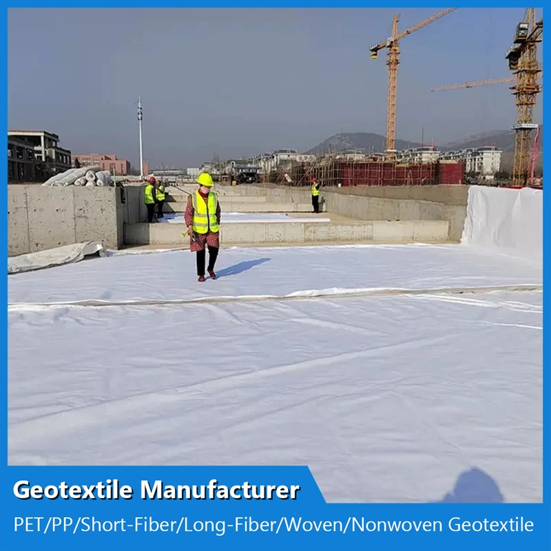 150g 200g 300g 400g 500g 800g de 1000 G PP/PET reforzado tejida de poliester/Nonwoven Geotextile precio para la construcción de carreteras