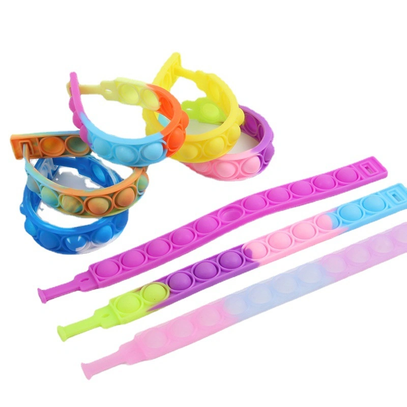 Wearable Pop Bracelet Fidget Popper Toy Wristband Kids Adults Stress Relief Gift