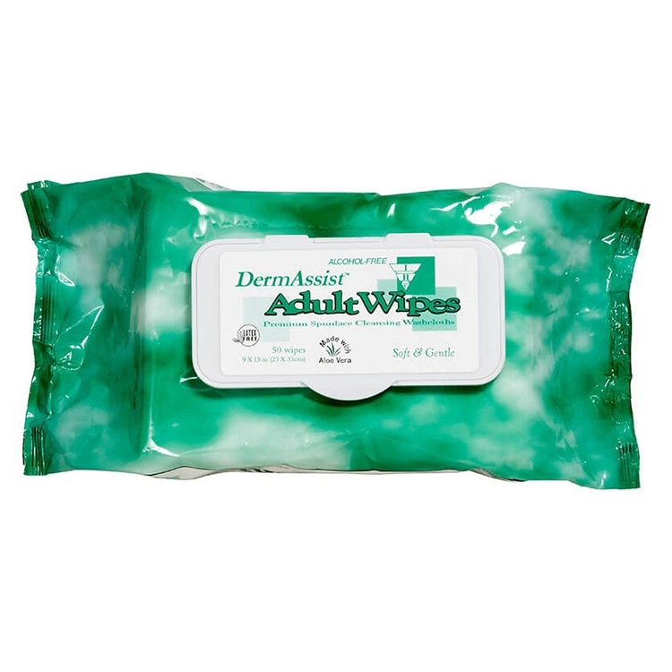 OEM Biokleen 8 X 12 pulgadas de gran tamaño adulto de la piel sensible Premoistened toallitas desechables para adulto femenino Aloe Vera Alcohol-Free adulto paños de tejido húmedo