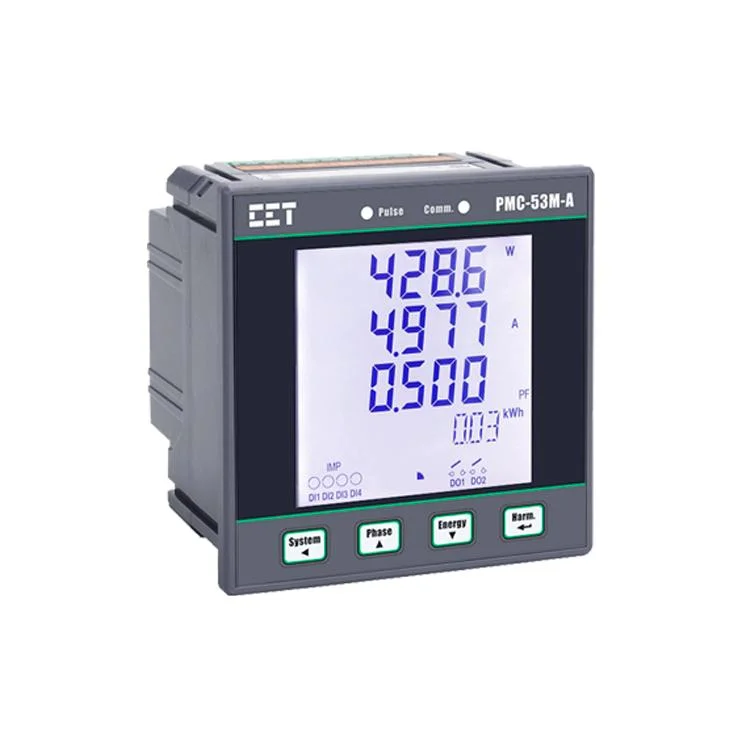وحدة قياس الطاقة الكهربائية متعددة الأطوار PMC-53M-A DIN96 منخفضة التكلفة ثلاثية الأطوار مع وحدة RTU Modbus LCD