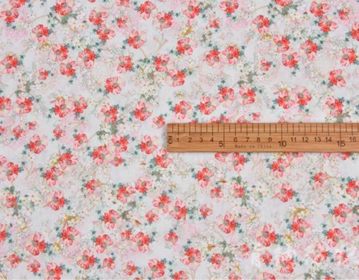 Summer Use Rayon 100GSM Light Challis Fabric for Skirts Flower Print Viscose Fabric