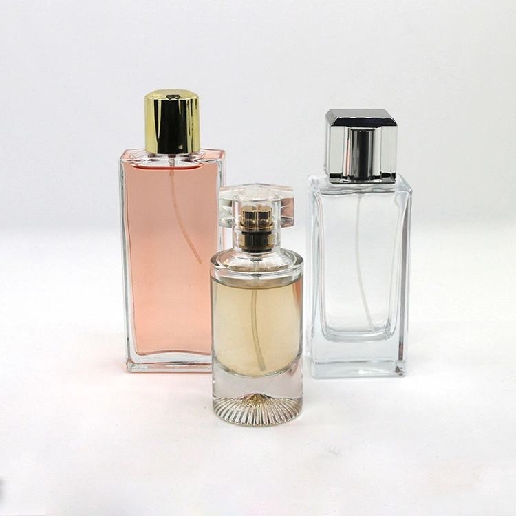 Custom Free Sample Unique Glass Perfume Bottle Luxury 50ml 100ml with Gift Box Packaging