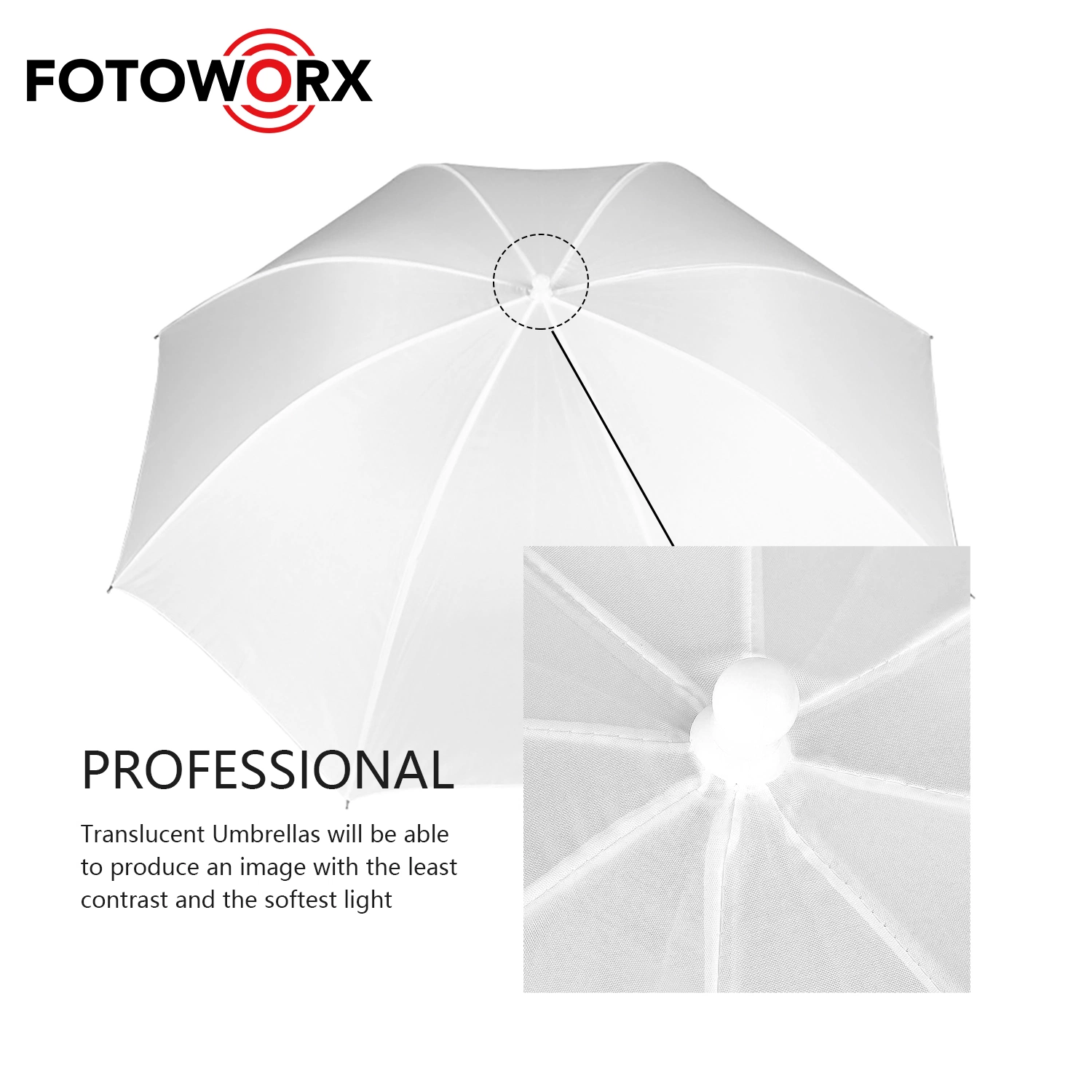 Professional White Translucent Reflector Umbrella for Photography