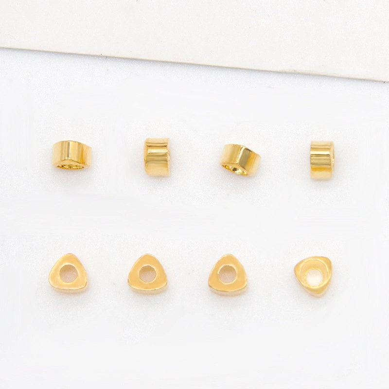 Triangle Brass Gold Plated Scattered Beads Golden Beads Jewelry Accessories DIY