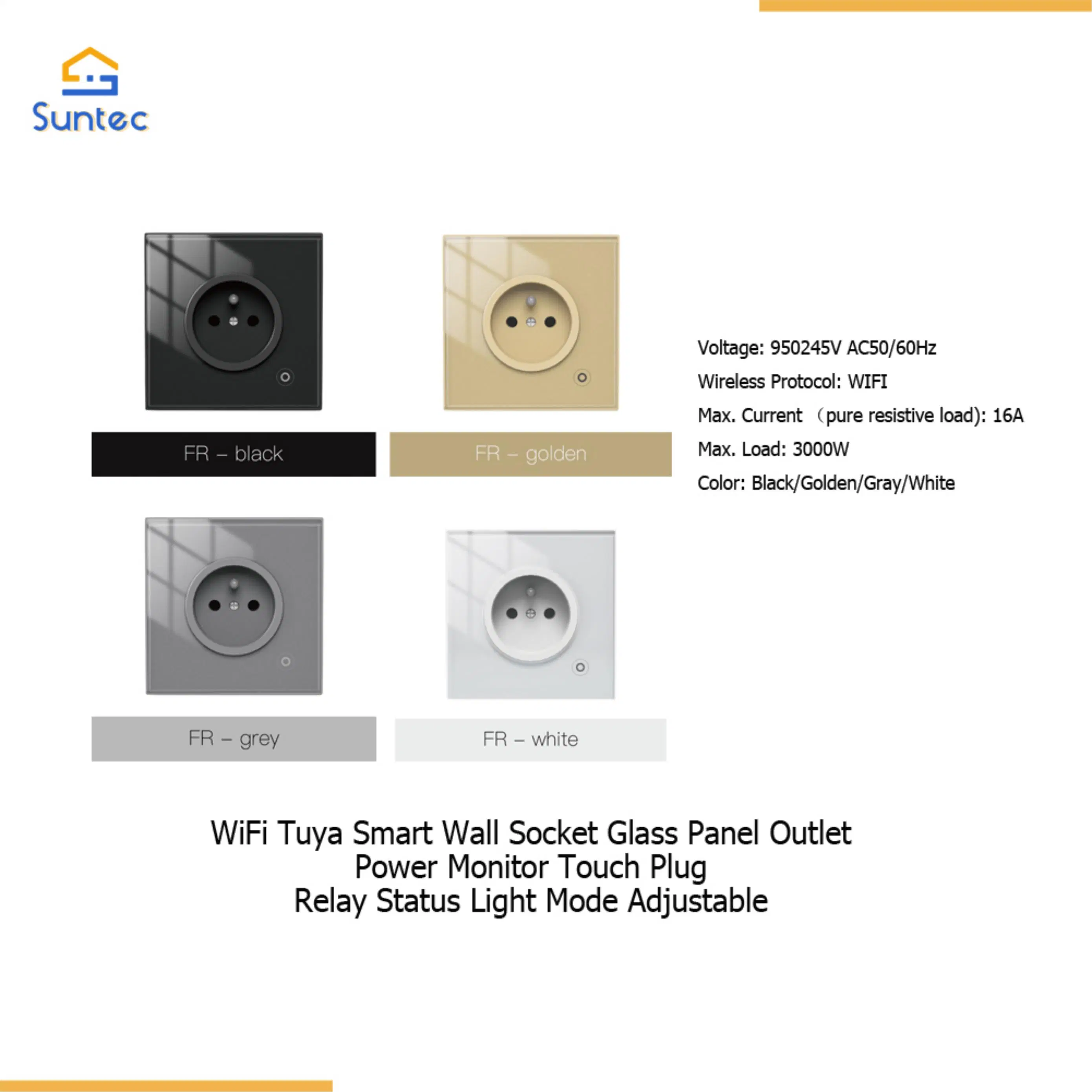 Factory Directly Smart Home EU Us Stainless Steel WiFi Socket for Home