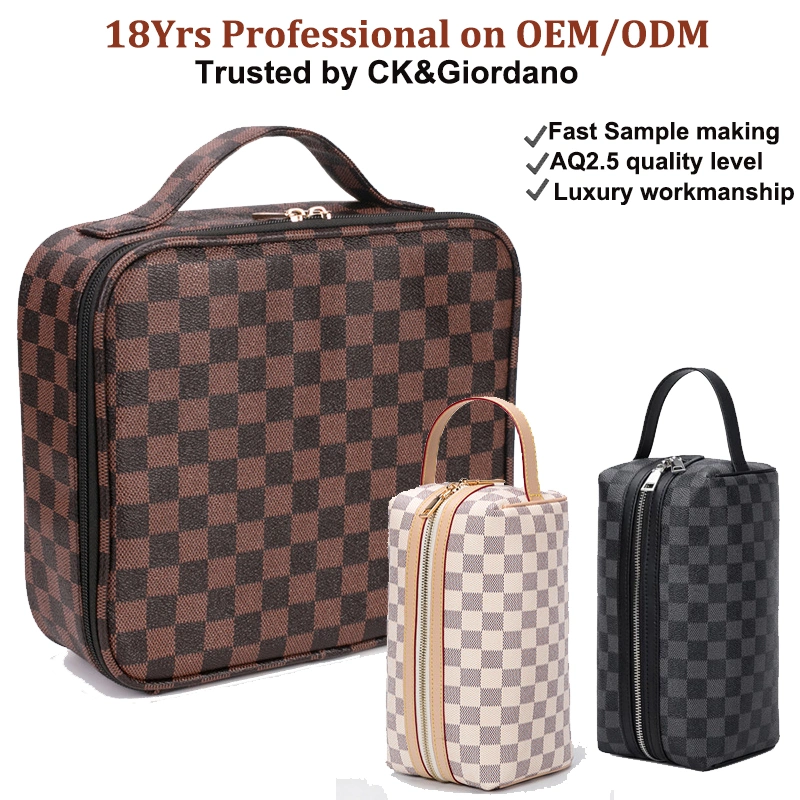 19 Yrs Professional Fashion Leather Travel Storage Jewelry Watch Vanity Makeup Train Cases Tool Manicure Make up Pencil Beauty Phone Bag Cosmetic Trolley Case