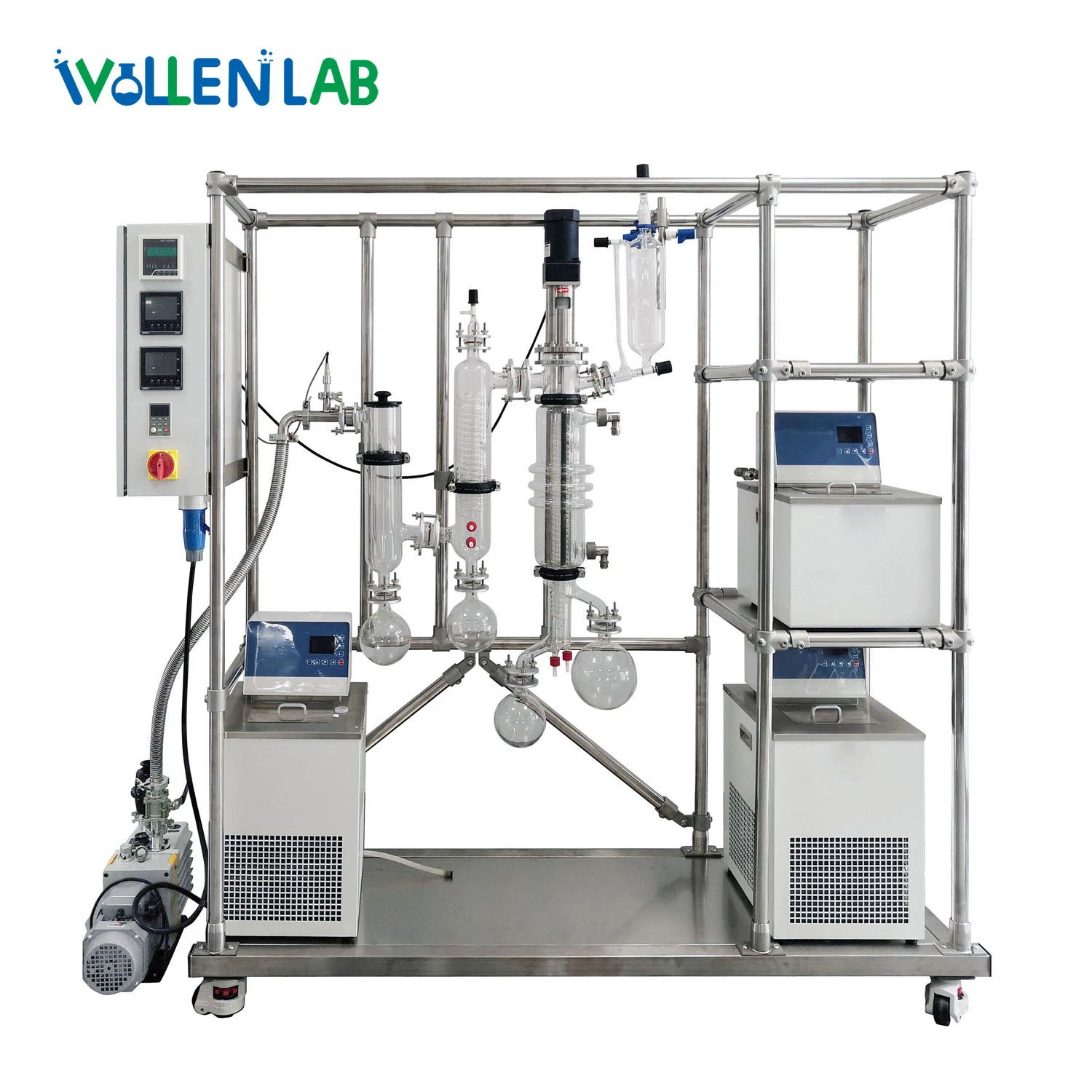 Équipement d'évaporation d'extraction de purification d'éthanol de chanvre de terpènes de laboratoire Distillation moléculaire à court trajet