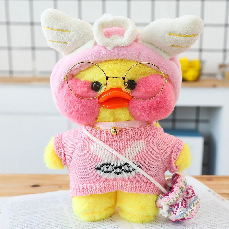 30cm High quality/High cost performance  Yellow Stuffed Animal Yellow Duck Plush Toys Hyaluronic Acid Duck Doll Lalafanfan Duck