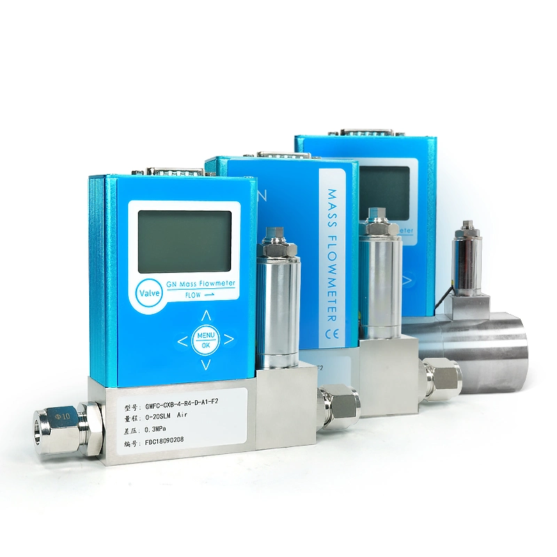 Shanghai Gns High Quality LPG Gas Mass Flow Meter Controller Air Flow Sensor with LCD Display